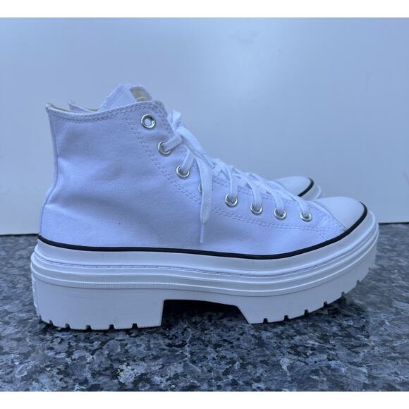 Converse CT All Star White Lugged Heel Platform Women Sneakers A10364C Sz 10.5 - Picture 1 of 15